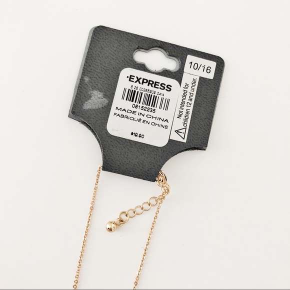 Express gold gunmetal pavè disc necklace - Picture 5 of 5